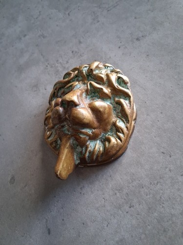 Vintage solid brass lion - solid,