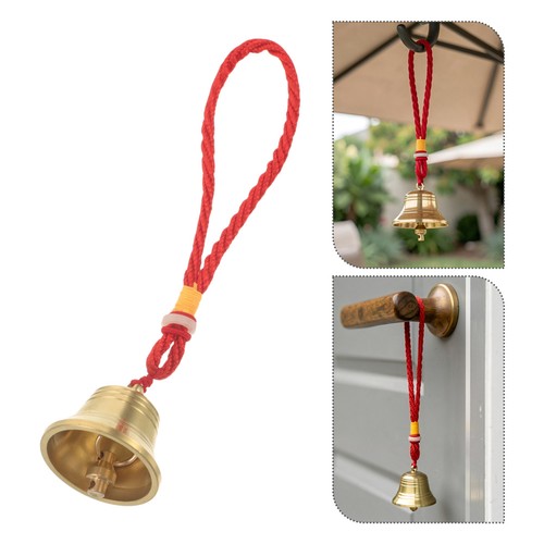 Small brass hanging bell - small,