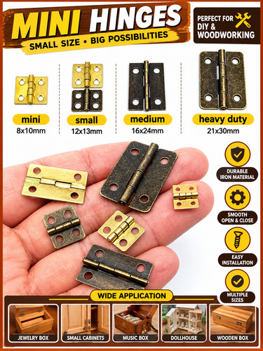 12pcs mini cabinet hinges - 12pcs, with