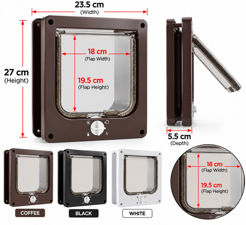 Pet door way locking small - 4,