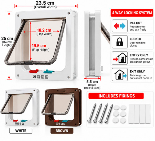 Pet door way locking small - pet, 4