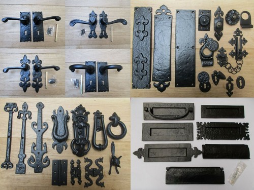 Black cast iron door - iron,
