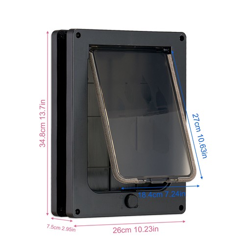 Locking way pet door - door, for