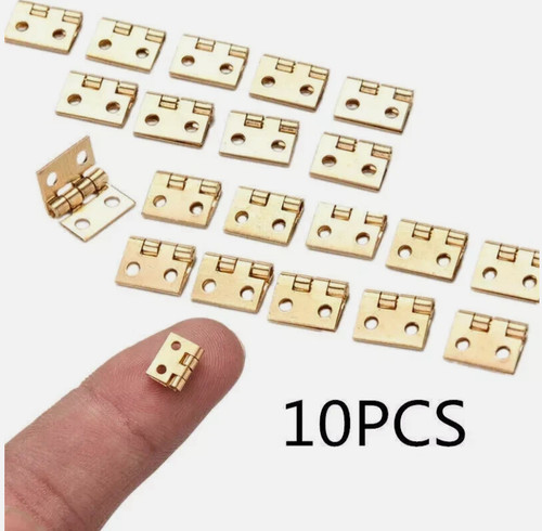 10pcs mini brass - brass, hinge