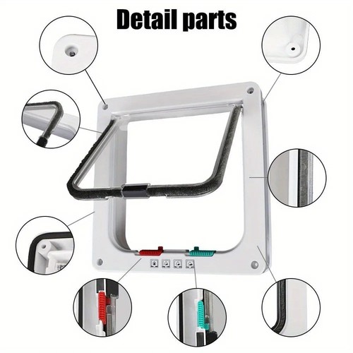 Way lockable cat flap dog - lockable,