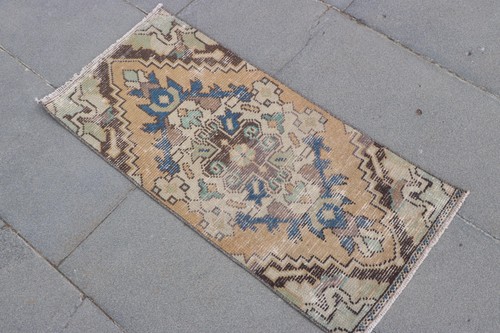 Blue oriental accent rug - blue,