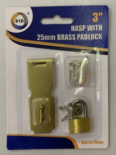 Hasp and staple with - and, 25mm