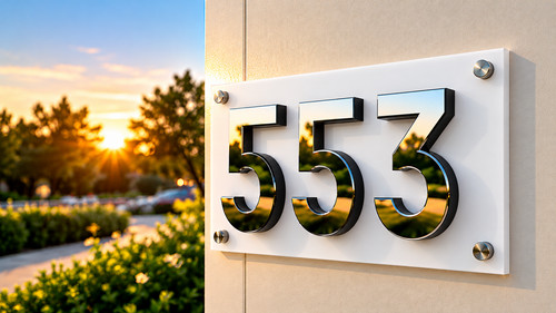Personalised house number - house, sign